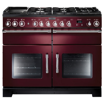 Rangemaster 105560 110cm EXCEL Dual Fuel Range Cooker In Cranberry