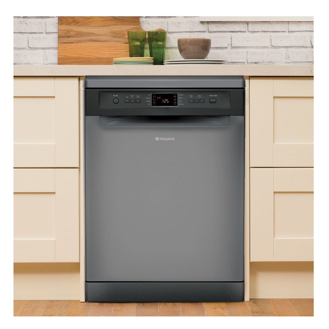 Hotpoint FDFET33121G 60cm Eco Experience Dishwasher in Graphite, A++AA