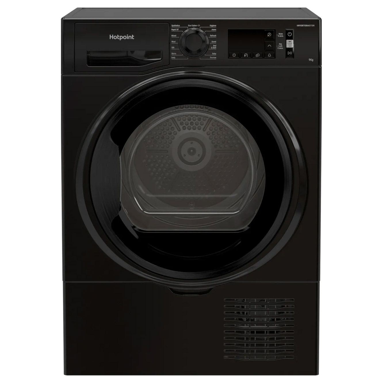 Hotpoint H3D91BUK 9kg Condenser Tumble Dryer In Black B Rated