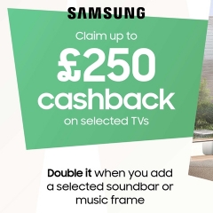 Samsung Up To £250 Cashback With Samsung