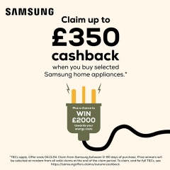 Samsung Up To £350 Cashback With Samsung