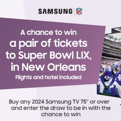 Samsung Win a Pair Of Tickets To The Super Bowl With Samsung