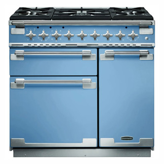 Rangemaster 108430 90cm ELISE Dual Fuel Range Cooker In China Blue