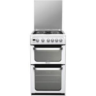 Hotpoint HUG52P 50cm ULTIMA Gas Cooker in White Double Oven A+ Rated