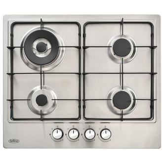 Belling 444410131 60cm 4 Burner Gas Hob in Stainless Steel