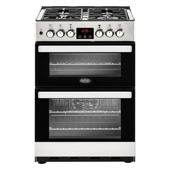 Belling 444410822 60cm Cookcentre 60DF D/Oven Dual Fuel Cooker in St/St