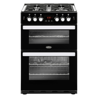 Belling 444410824 60cm Cookcentre 60G Double Oven Gas Cooker in Black