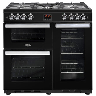 Belling 444411725 90cm Cookcentre X90G Gas Range Cooker Black