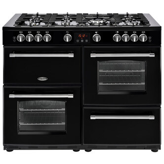 Belling 444411738 110cm Farmhouse X110G Gas Range Cooker in Black