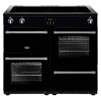 Belling 444444142 100cm Farmhouse 100Ei Range Cooker in Black Induction