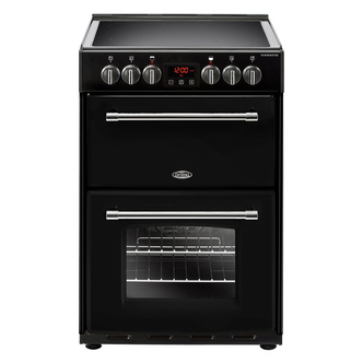 Belling 444444711 60cm Farmhouse Double Oven Cooker in Black Ceramic Hob