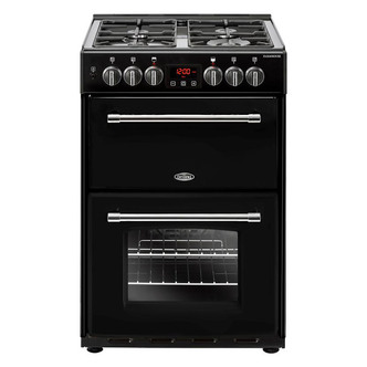 Belling 444444714 60cm Farmhouse 60DF D/Oven Dual Fuel Cooker in Black