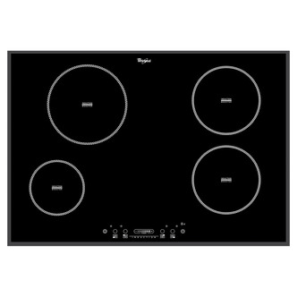 Whirlpool ACM813BA 77cm 4 Zone Induction Hob in Black Glass