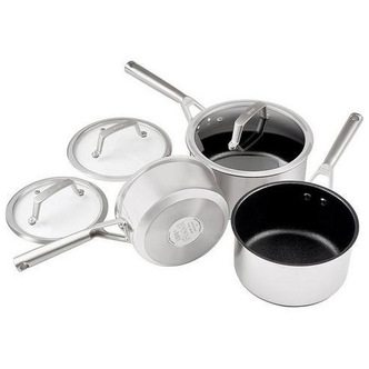 Ninja C63000UK Essentials Range Cookware 3-Piece Set Stainless Steel