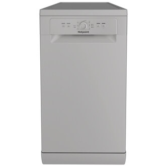 Hotpoint HF9E1B19SUK 45cm Slimline Dishwasher Silver 9 Place Setting F Rated