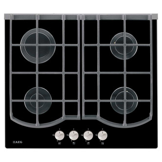 AEG HG653430NB 60cm Built In 4 Burner Gas Hob in Black Glass