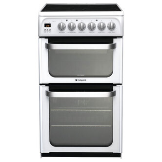 Hotpoint HUE52PS 50cm ULTIMA Electric Cooker in White D/Oven & Ceramic
