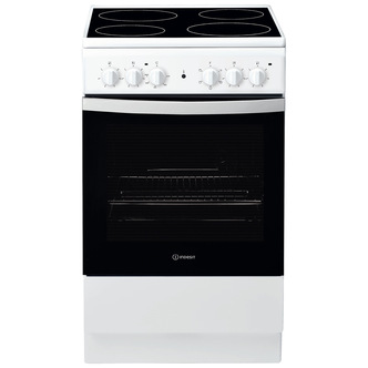 Indesit IS5V4KHW 50cm Single Oven Electric Cooker in White Ceramic Hob