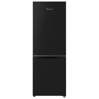 Fridgemaster MC50165BF 50cm Fridge Freezer in Black 1.43m F Rated 122/53L