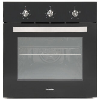 Montpellier MSFO59B Built-In Electric Single Oven in Black 59L Slim Depth