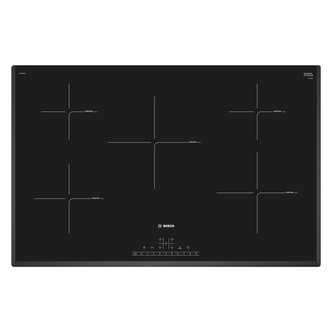 Bosch PIV851FB1E Series 6 80cm 5 Zone Induction Hob in Black Glass