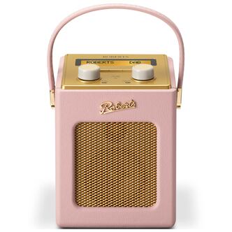 Roberts REV-MINIDP Revival Mini DAB/DAB+/FM Portable Radio in Dusky Pink