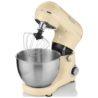 Swan SP21060CN Retro Stand Mixer in Cream - 4L Mixing Bowl, 800W