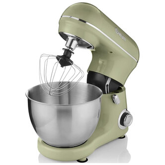 Swan SP21060GN Retro Stand Mixer in Green - 4L Mixing Bowl, 800W