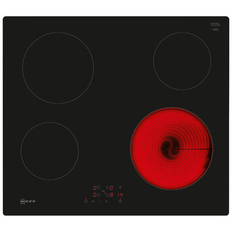 Neff TL16EB1N1 N50 60cm 4 Zone Frameless Ceramic Hob in Black Glass