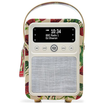 VQ Monty VQMONTYEBSW DAB/DAB+ Digital Radio & Bluetooth Speaker - Strawberri