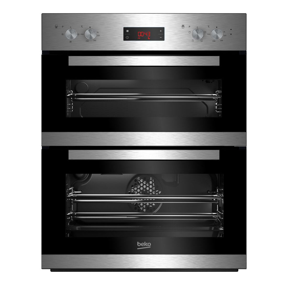 Beko CTF22309X Built Under Double Oven in Stainless Steel, 72cm