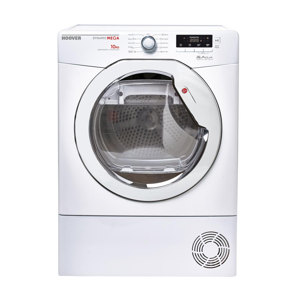 Hoover DMCD1013B 10kg Condenser Tumble Dryer in White Sensor Dry B Rated